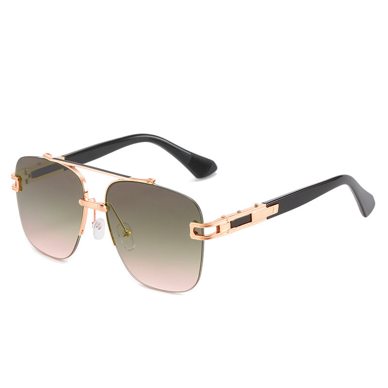 Damen Modische quadratische Sonnenbrille mit elegantem Metallrahmen Brehn