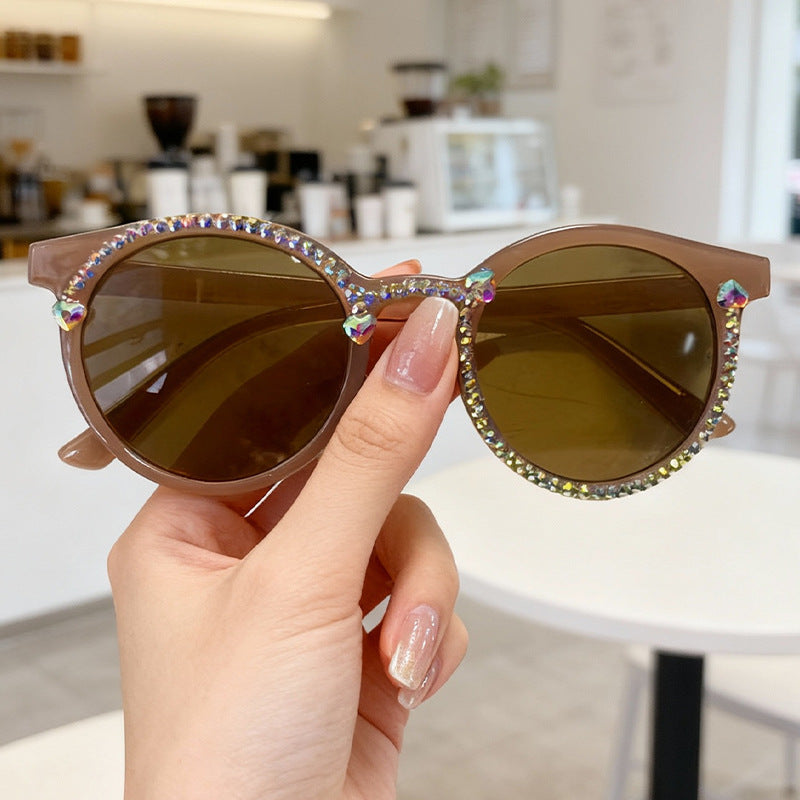 Kristallverzierte Katzenaugen-Sonnenbrille Brehn