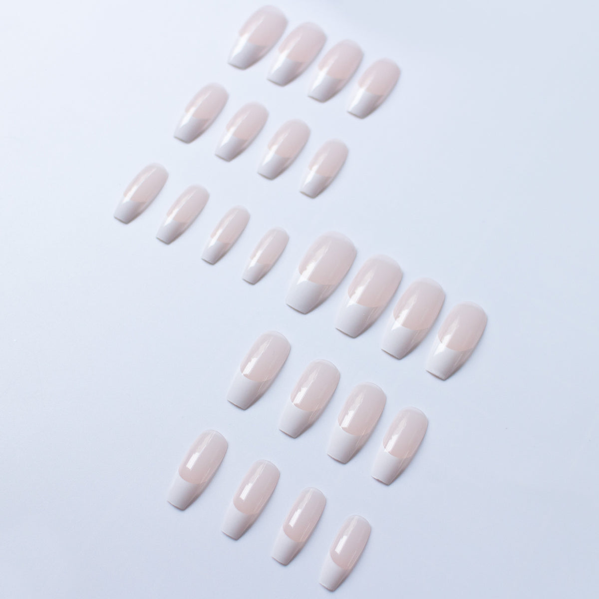 Elegante Französisch Spitze Acryl Nagel Set