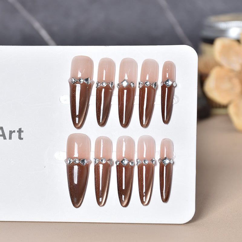 Glamouröse Lange Stiletto Press-On Nagelverlängerungen Brehn 1787316087