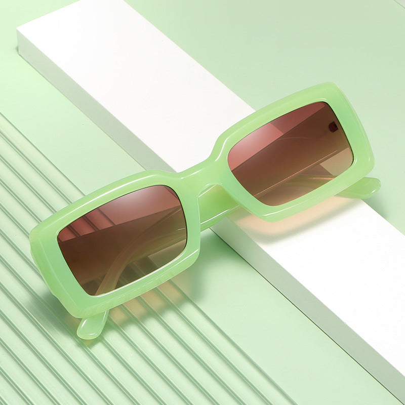 Damen stilvolle quadratische Sonnenbrille mit verspiegelten Gläsern Brehn