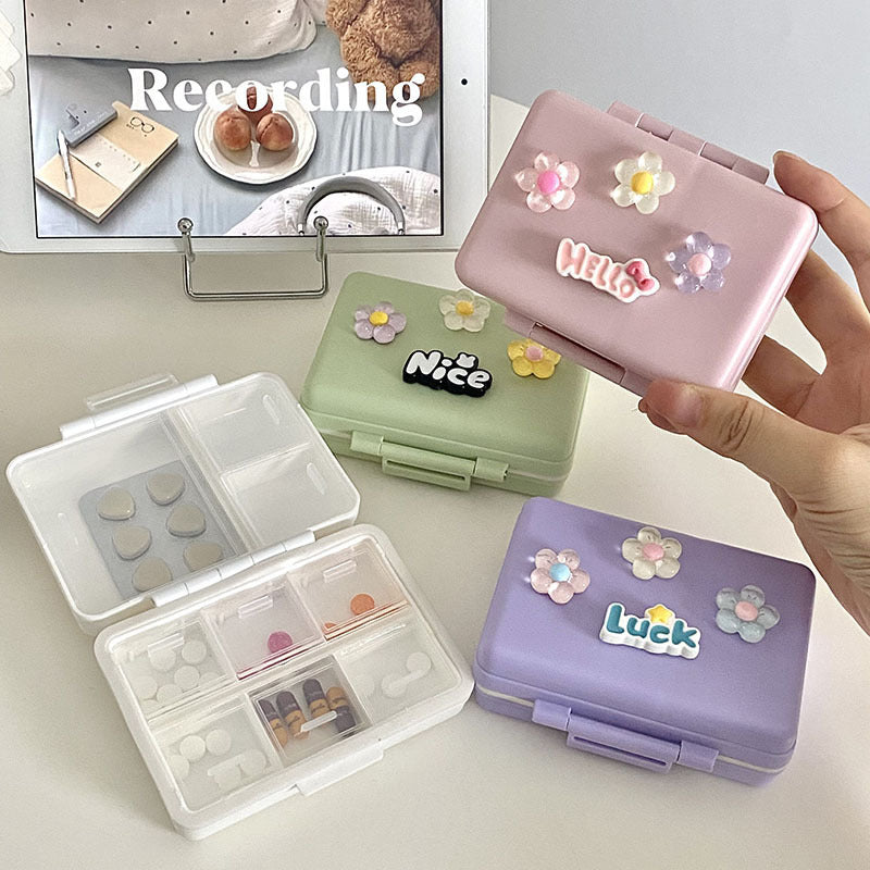 Praktische Aufbewahrungsbox mit Bunten Blumenapplikationen Brehn