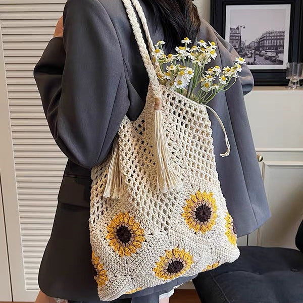 Freizeit-Strandtasche mit Floralen Details Brehn