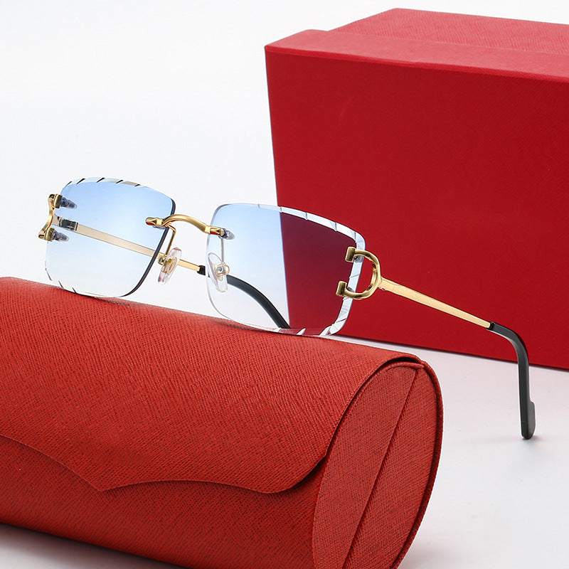 Damen elegante Halbrahmen Korrektionsbrille Brehn