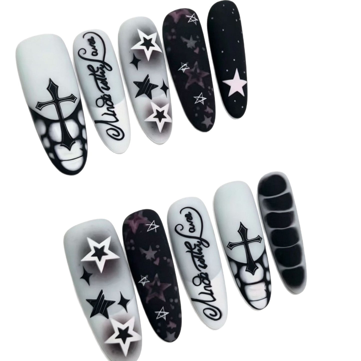 Trendiges Gothic Nagel Kunst Set Brehn