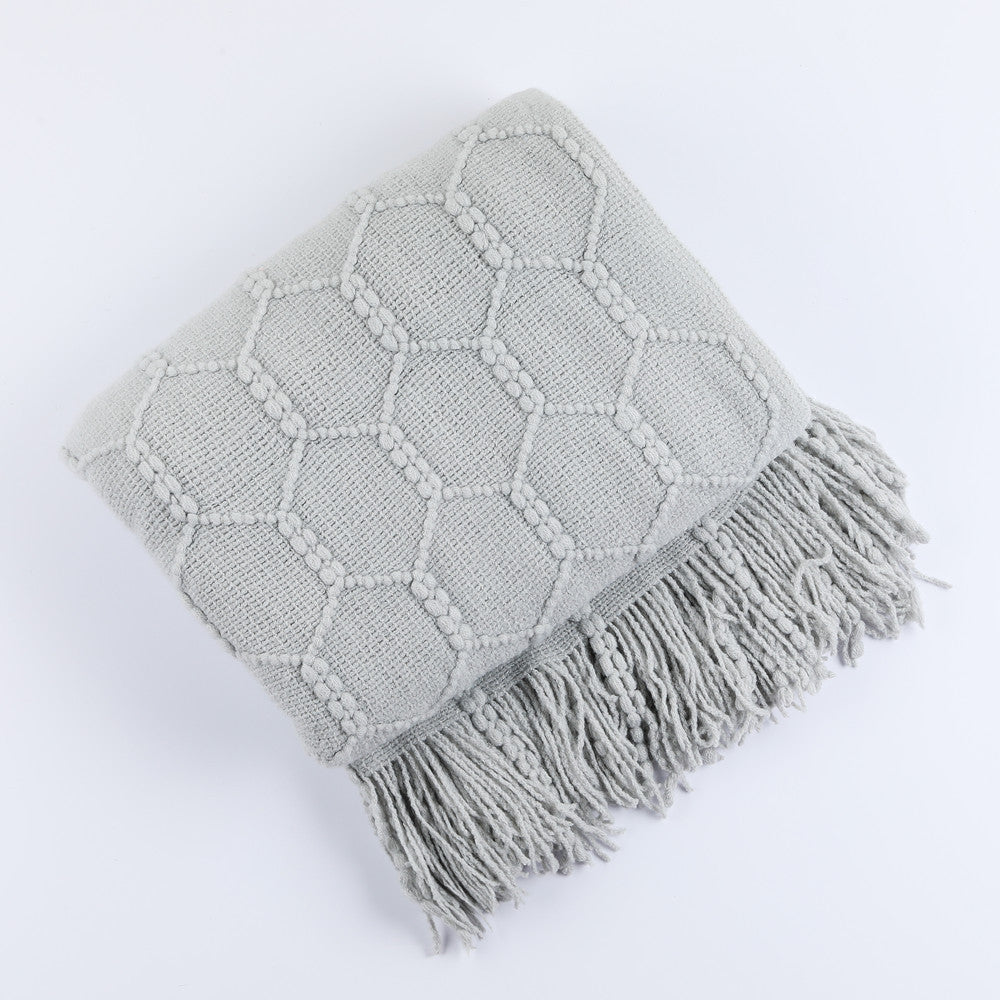 Dekorative Strickwurfdecke