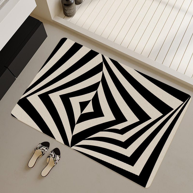Stilvoller geometrisch gemusterter Badezimmerläufer Brehn
