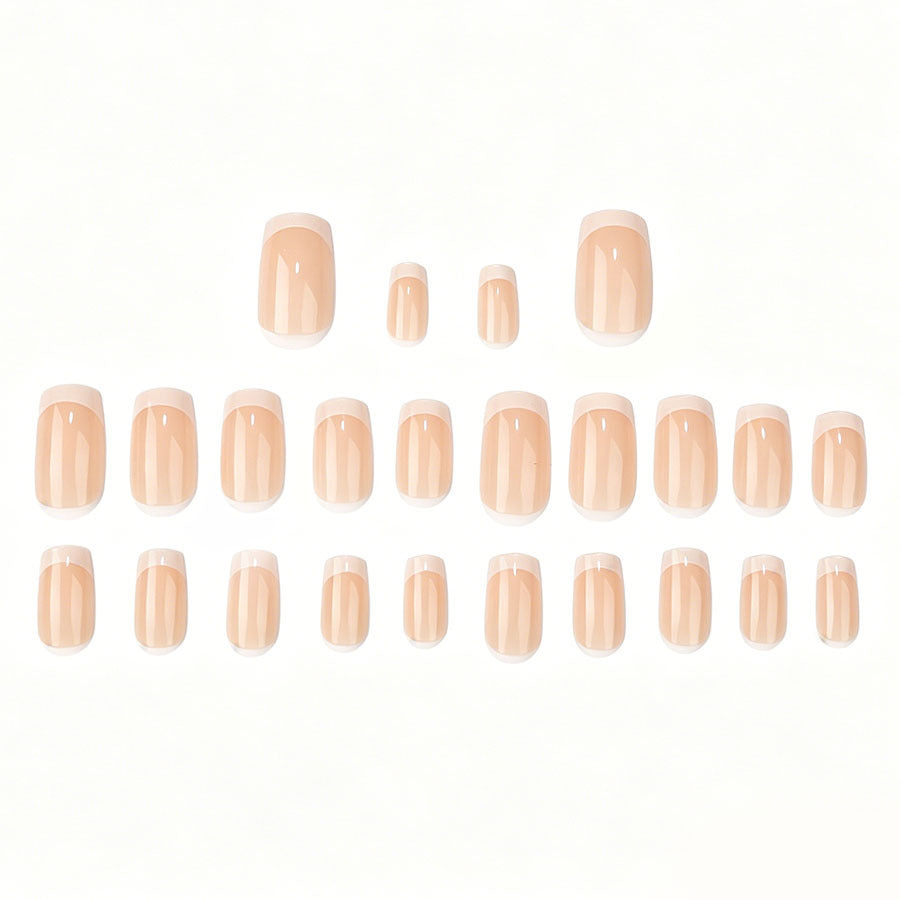 Klassisches French Tip Press-On Nail Art Set Brehn