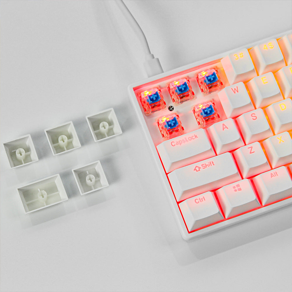 Kompakte RGB mechanische Tastatur mit anpassbaren Tasten Brehn