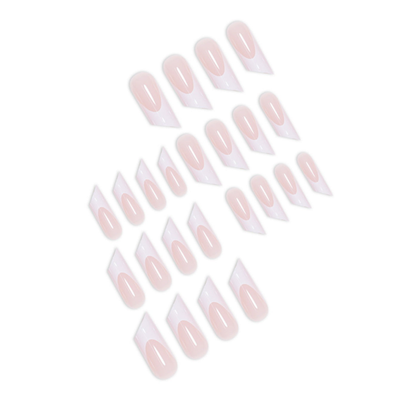 Elegante Französische Tipp Acrylnagelkunstverlängerungen Brehn