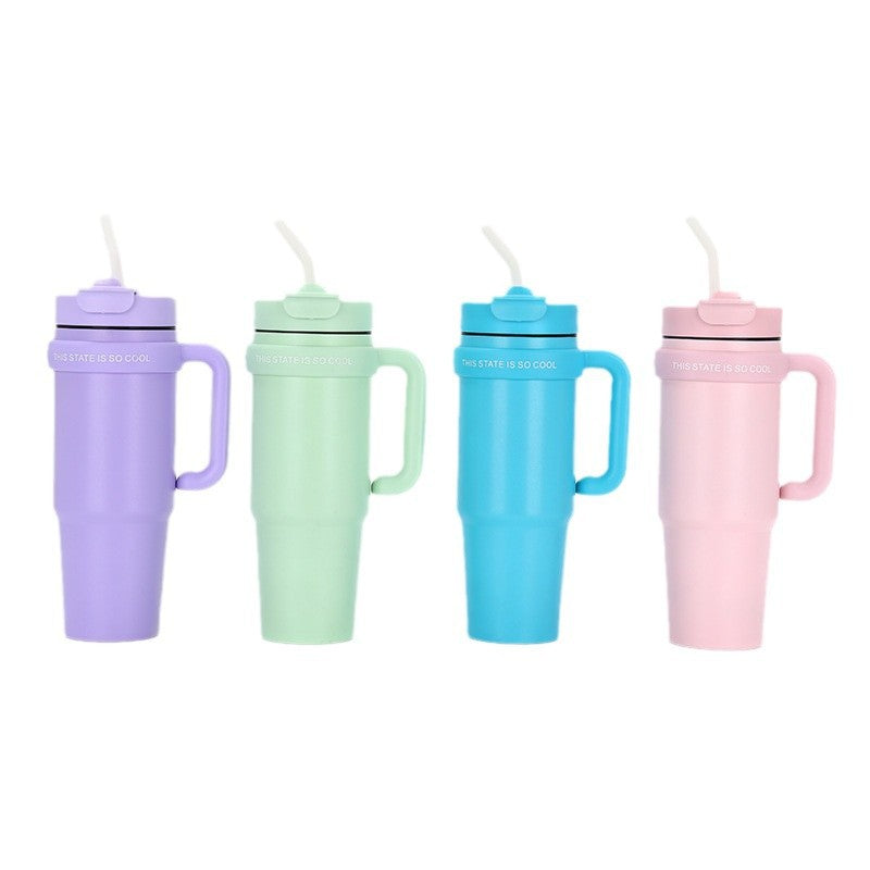 Unisex Trinkbecher mit integriertem Strohhalm Brehn