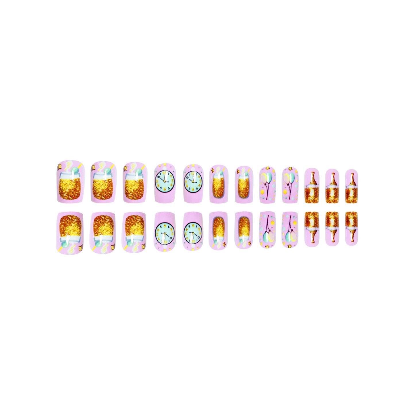 Festliche Feier Druck-On Nagelkunst Brehn