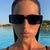 Damen modische quadratische Sonnenbrille im eleganten Retro-Stil Brehn