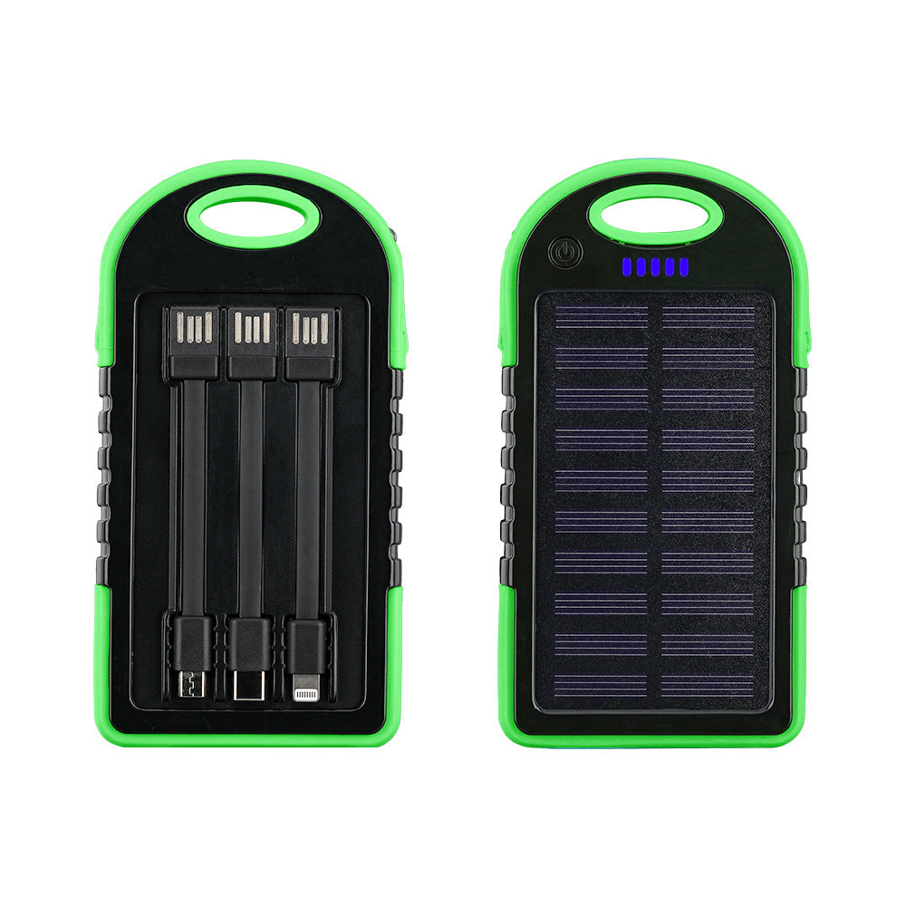 Tragbare Solar-Powerbank mit Integriertem Kabelmanagement und Schneller Ladefunktion Brehn