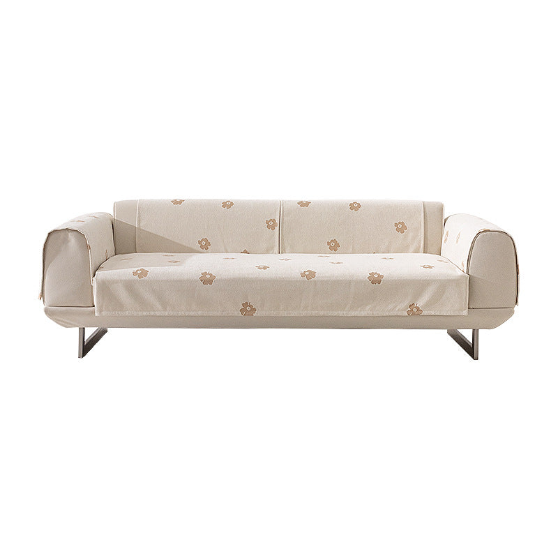 Dreisitzer-Sofa mit geometrischem Jacquard-Bezug und schlanken Metallfüßen Brehn