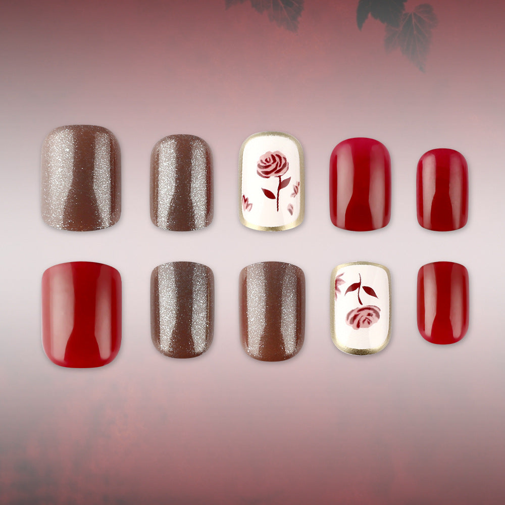 Dekorative Florale Nagelkunst Brehn
