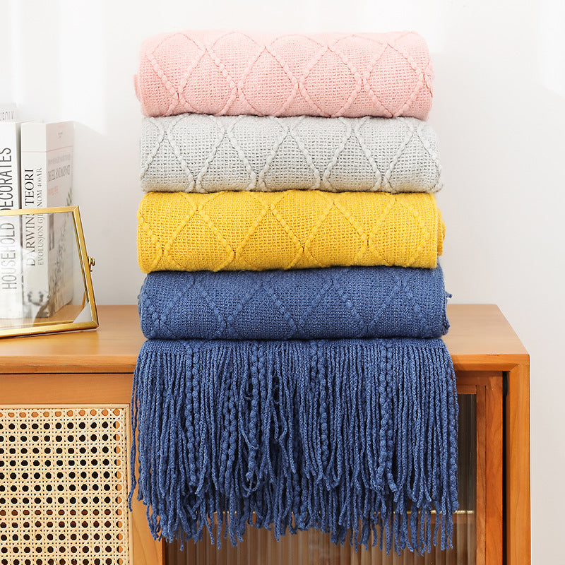 Damen kuschelige Strickdecke Brehn