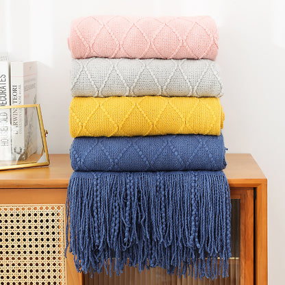 Damen kuschelige Strickdecke Brehn
