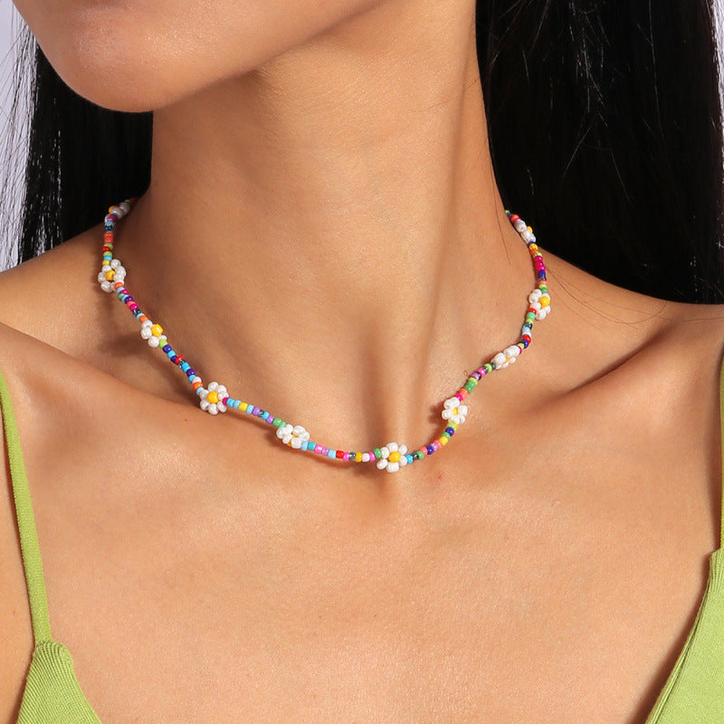 Buntes floral Perlenhalsband Brehn