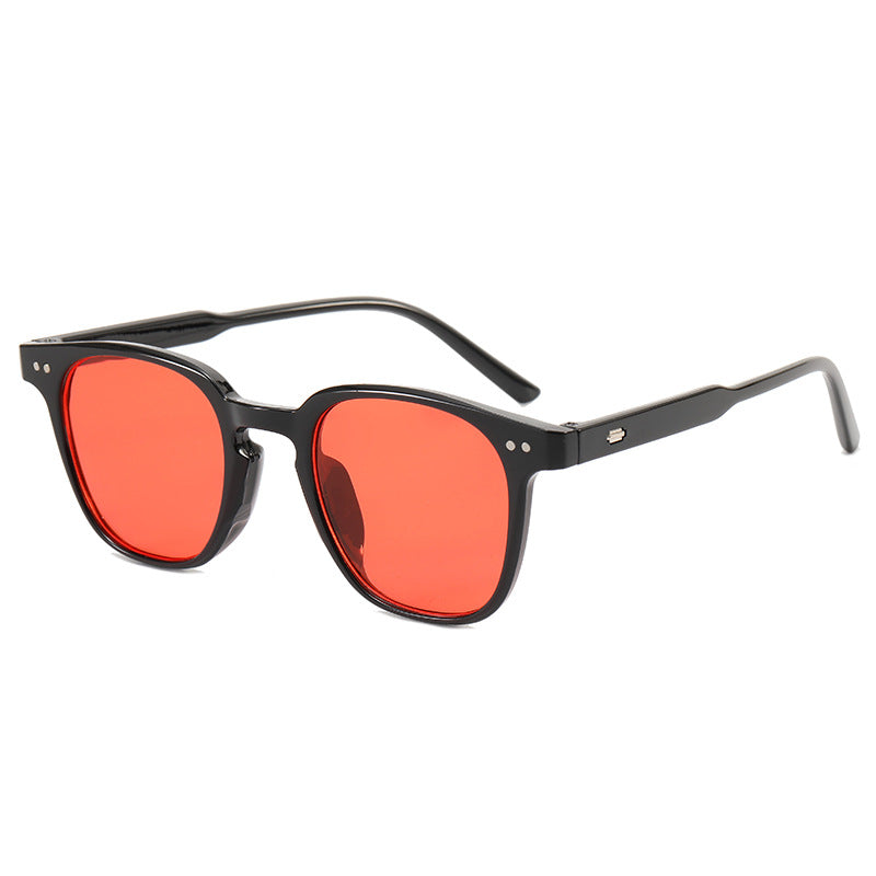 Damen modische quadratische Sonnenbrille mit glänzendem Rahmen Brehn