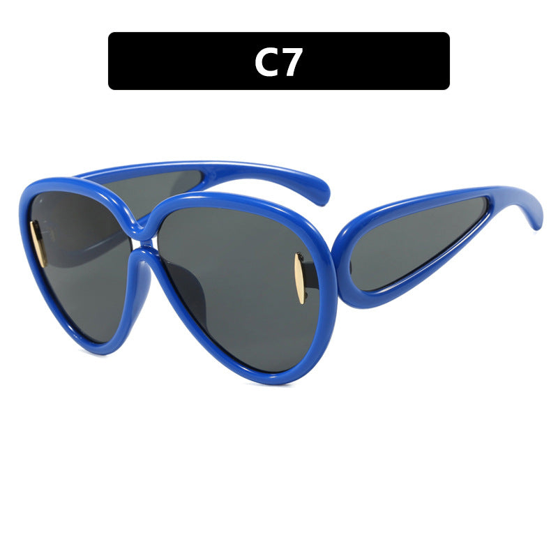 Damen extravagante Sonnenbrille im kreativen Design Brehn