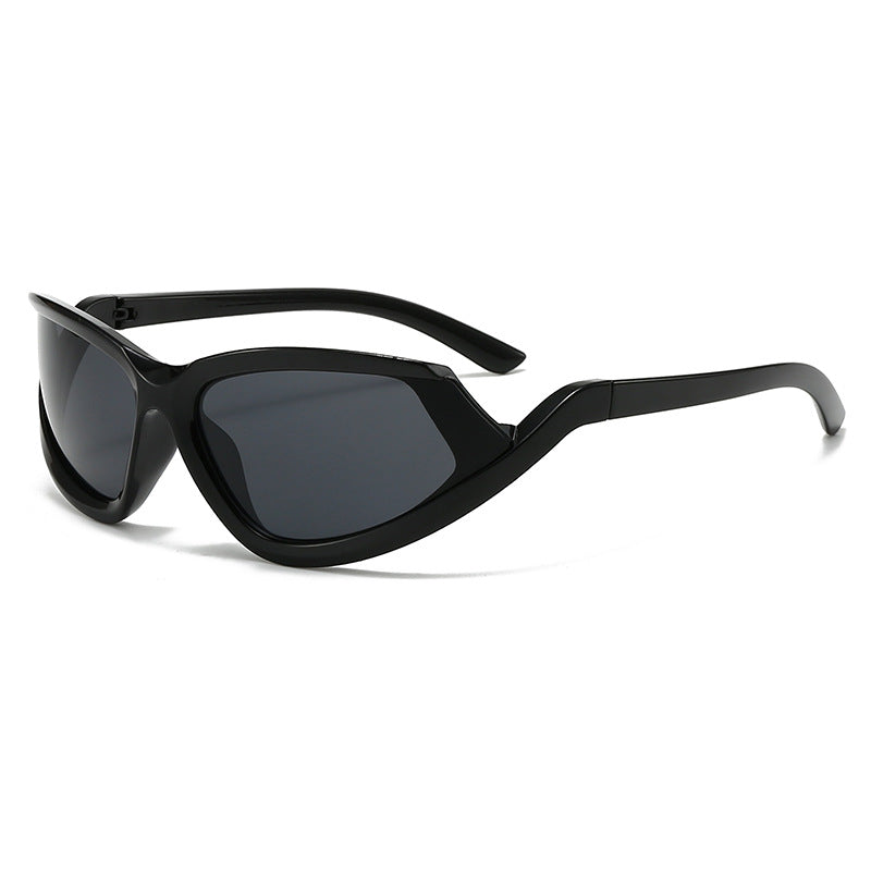 Damen futuristische Sonnenbrille mit aerodynamischem Design Brehn