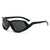 Damen futuristische Sonnenbrille mit aerodynamischem Design Brehn