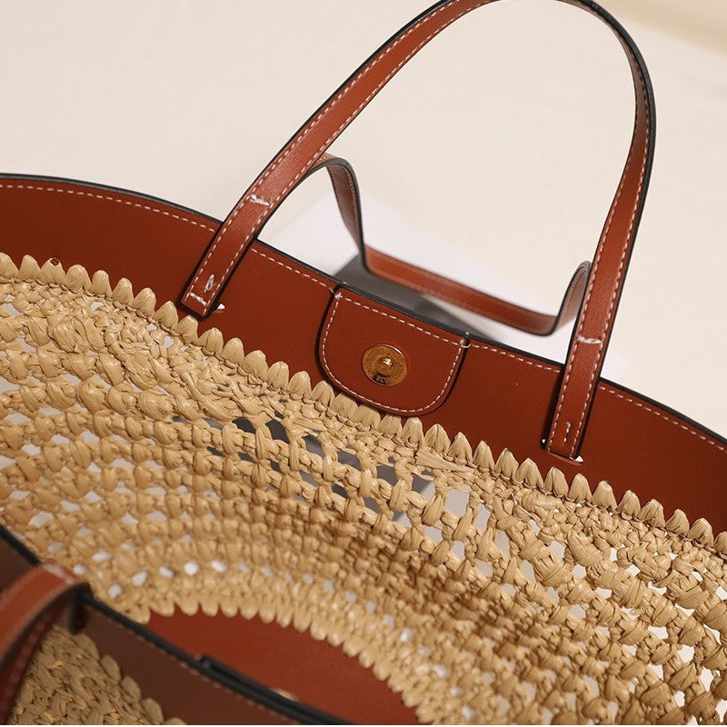 Handgefertigte Strohtasche Brehn