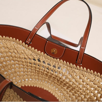 Handgefertigte Strohtasche Brehn