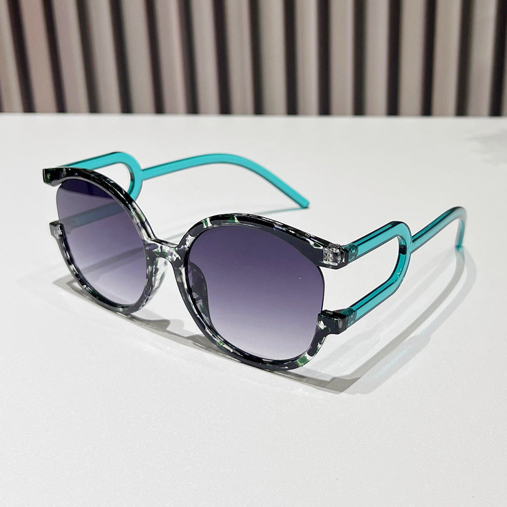 Avant-Garde Zirkuläre Rahmen Sonnenbrille Brehn