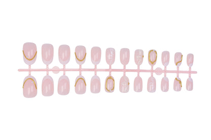 Elegantes Kunstnagelset mit romantischen Blumendekoren Brehn