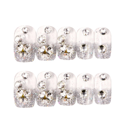 Rhinestone-besetztes Press-On Nail Art Kit Brehn