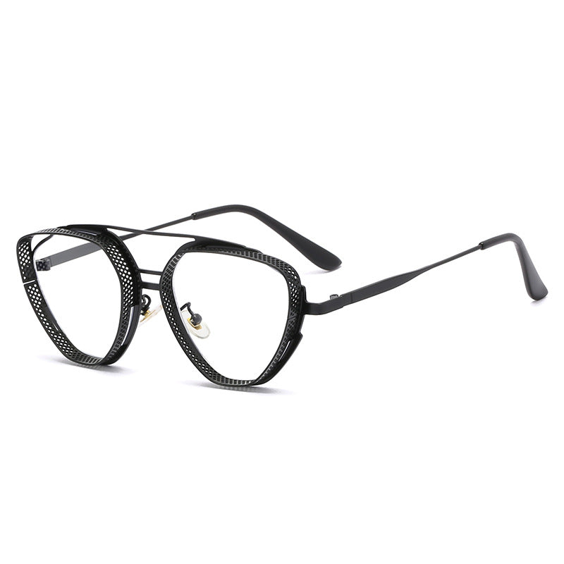 Damen extravagante Sonnenbrille im modernen Polygon-Design Brehn