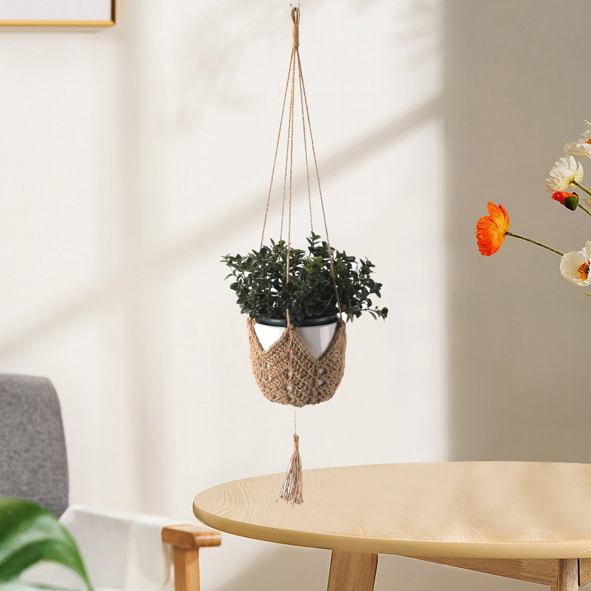 Stylischer Macramé Pflanzenhänger