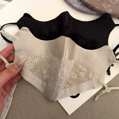 Lace-Panel Atmungsaktive Wiederverwendbare Gesichtsmaske mit Verstellbaren Ohrenschlaufen Brehn
