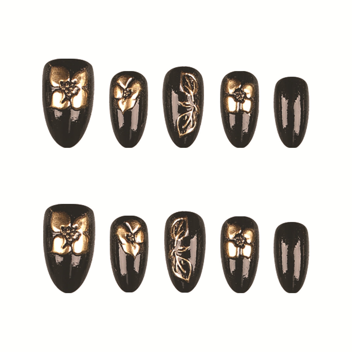 Elegantes florales Design Press-On-Nagelset