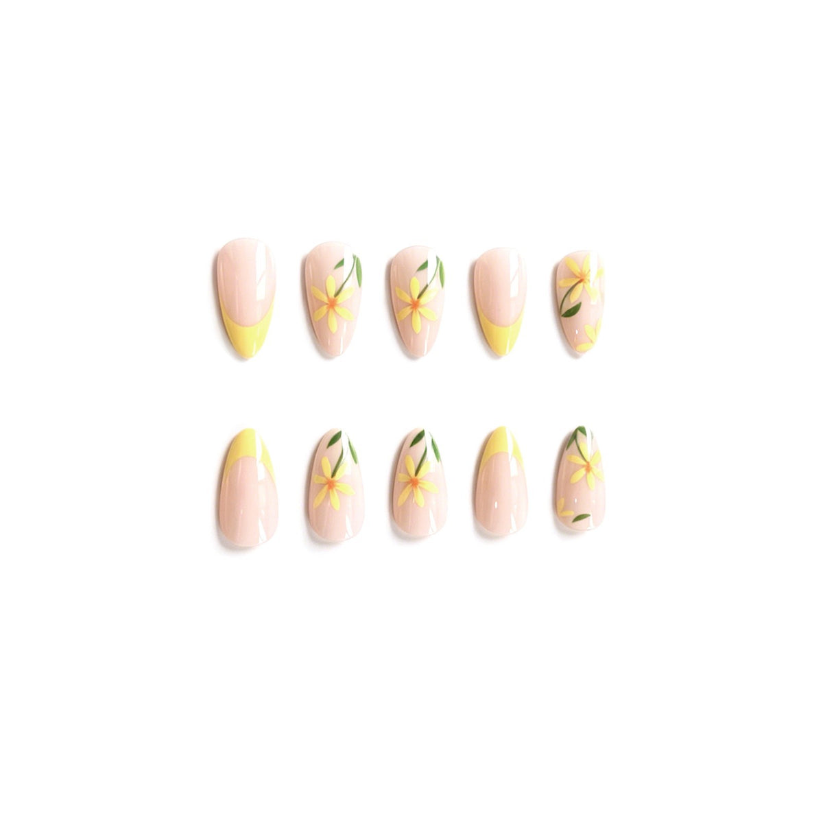 Blumige Französische Spitze Nagelkunst Brehn