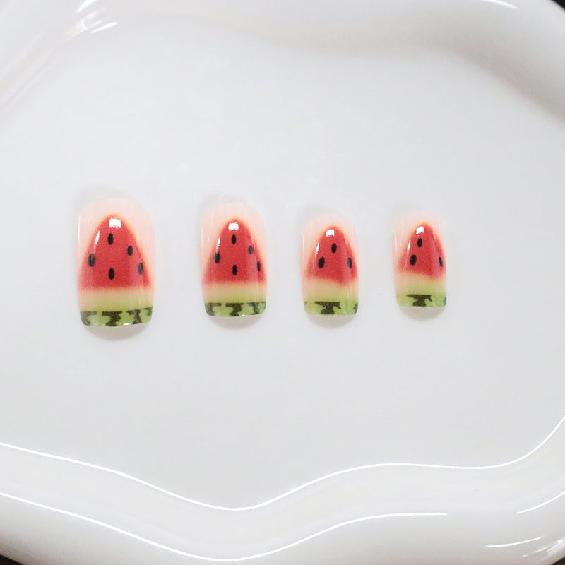 Wassermelonen-inspirierten Nagelkunst Brehn