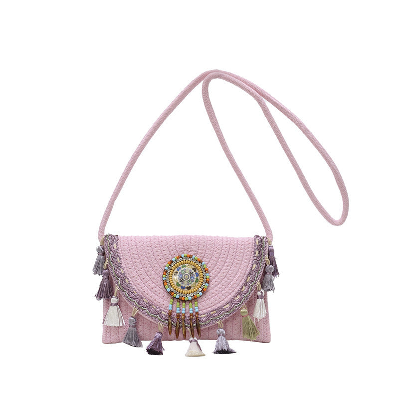 Bohemian-inspiriertes handgefertigtes Perlen-Clutch Brehn