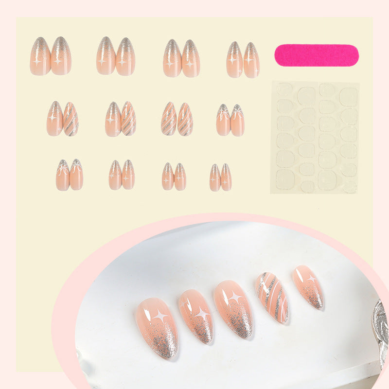 Glamourös Stiletto Press-On Nagelkunst Design Brehn