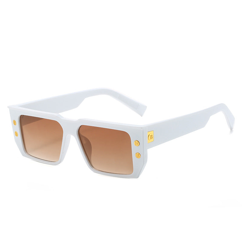 Damen modische klare Brille mit goldenen Akzenten Brehn