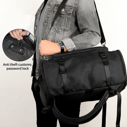 Premium Leder Rolltop Rucksack