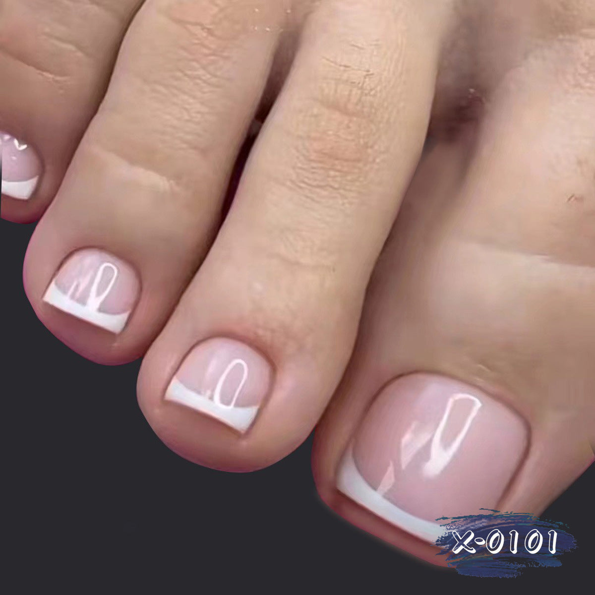 Elegante French Tip Pediküre