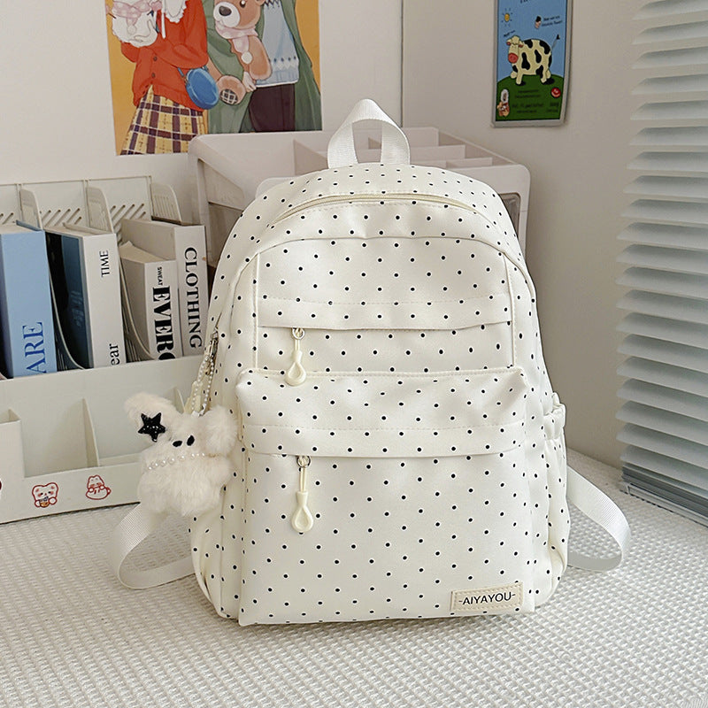 Fun gepunktetes Muster Rucksack