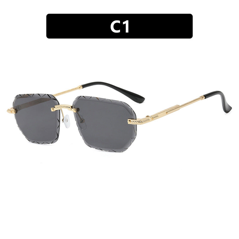 Damen geometrische Sonnenbrille mit verspiegelten Gläsern und robustem Rahmen Brehn