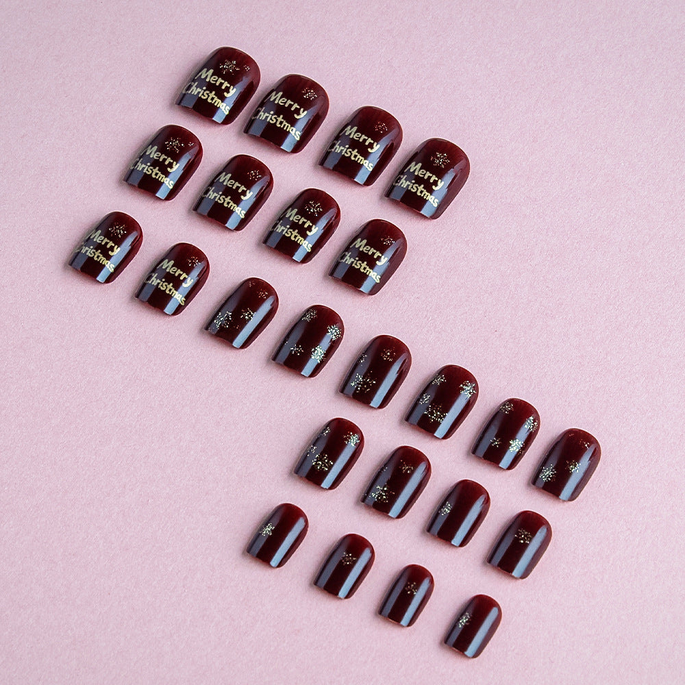 Festliche Weihnachts-Themen Press-On Nagelkunst Brehn 1787543209
