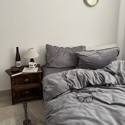 Premium Weiches Plüsch Bettwäsche Set