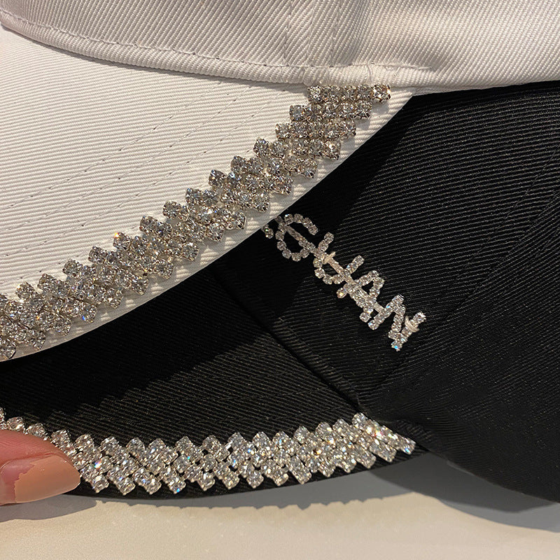 Damen Glitzernde Strass-besetzte Baseballkappe Brehn