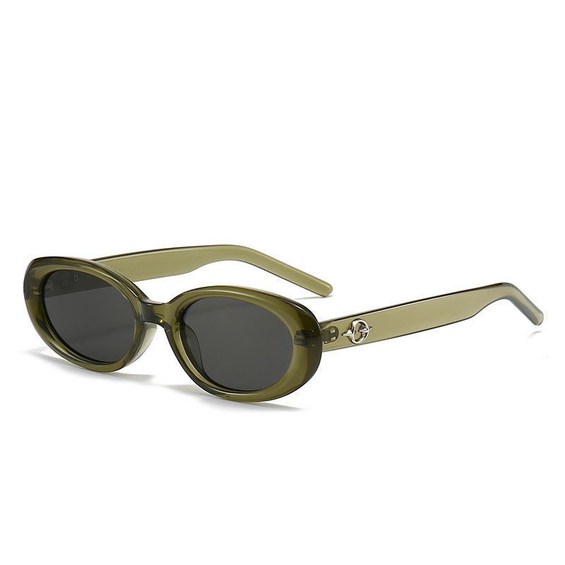 Stylisch Schlanke Oval Sonnenbrille Brehn