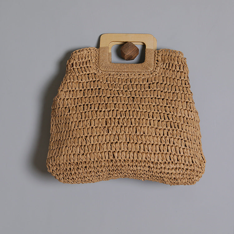 Korbtasche mit Stilvollem Holzgriff Brehn